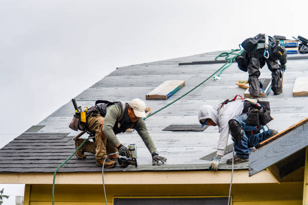 Professional Storm Damage Roof Repair technician working in Bellevue, MI